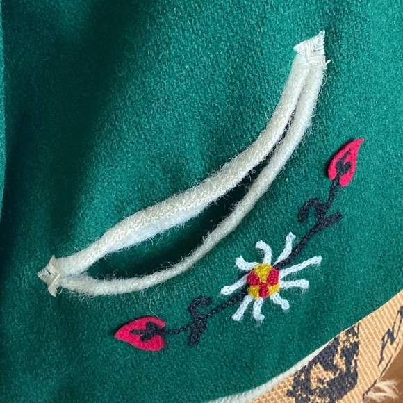 Vintage 50s Petti Glen Green Wool Lined Embroidered Button Blazer Women’s XS/S - Picture 5 of 16